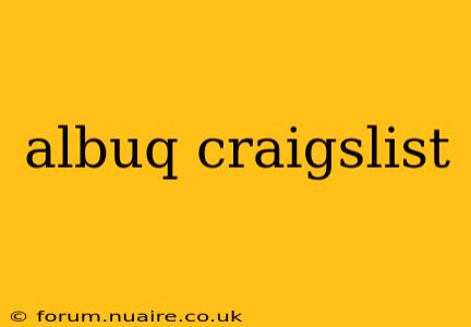 albuq craigslist