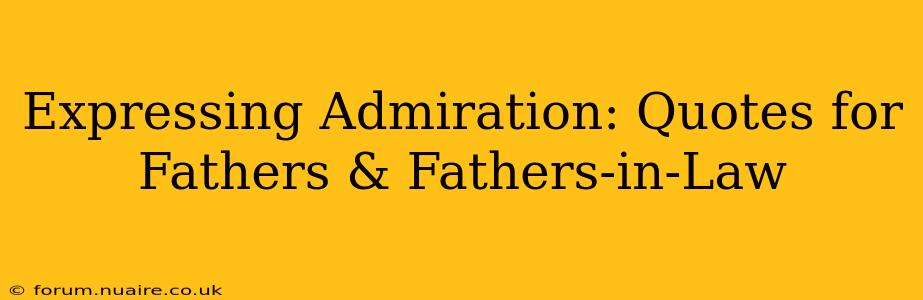 Expressing Admiration: Quotes for Fathers & Fathers-in-Law