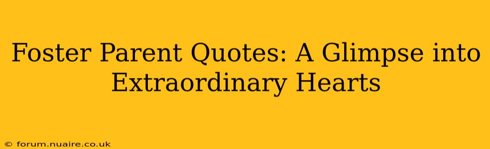 Foster Parent Quotes: A Glimpse into Extraordinary Hearts