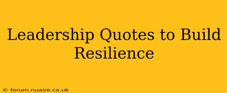Leadership Quotes to Build Resilience