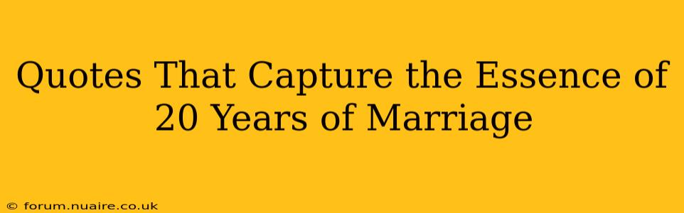 Quotes That Capture the Essence of 20 Years of Marriage