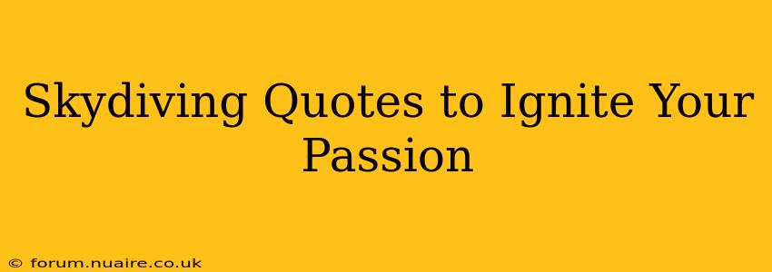 Skydiving Quotes to Ignite Your Passion