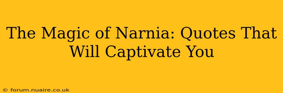 The Magic of Narnia: Quotes That Will Captivate You
